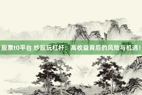 股票t0平台 炒股玩杠杆：高收益背后的风险与机遇！