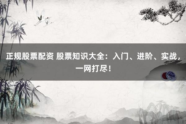 正规股票配资 股票知识大全：入门、进阶、实战，一网打尽！