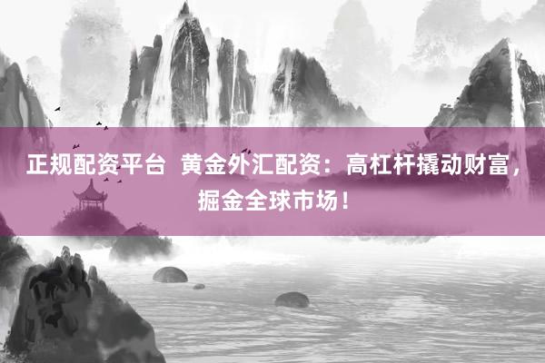 正规配资平台  黄金外汇配资：高杠杆撬动财富，掘金全球市场！